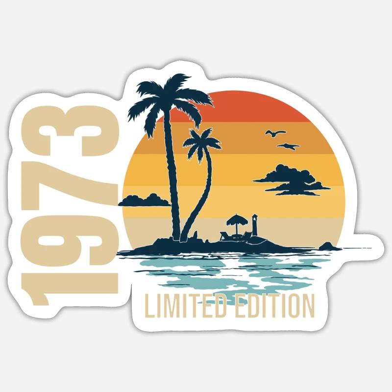 Anniversaire Edition Limitée 1973 - Sticker taille S (10 x 10 cm) - blanc mat