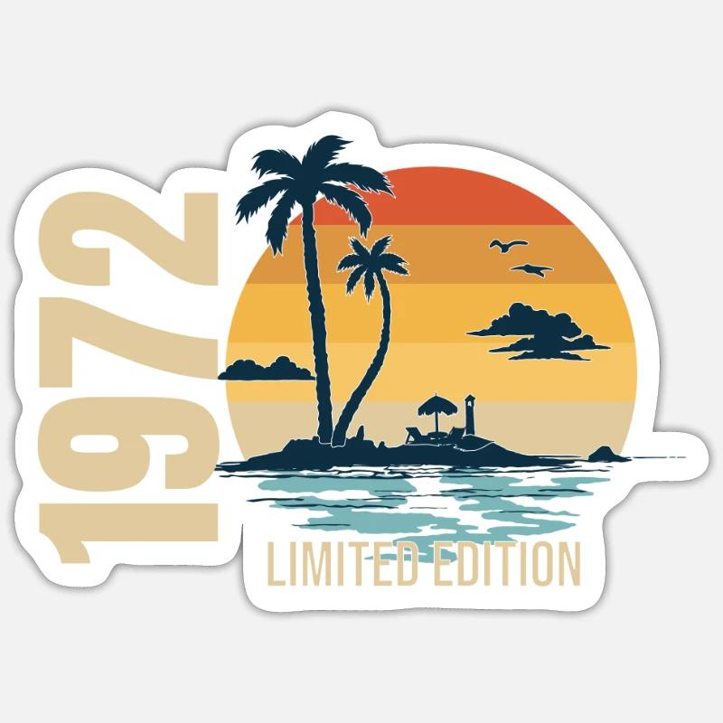 Anniversaire Edition Limitée 1972 - Sticker taille S (10 x 10 cm) - blanc mat
