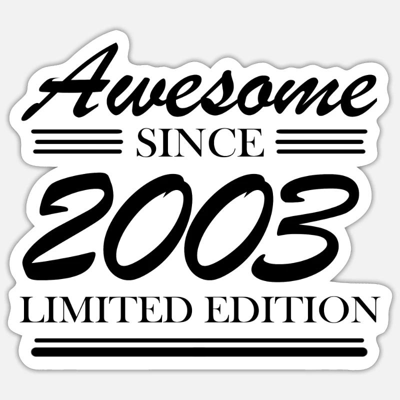 2003 - Sticker Größe S (10 x 10 cm) - Mattweiß