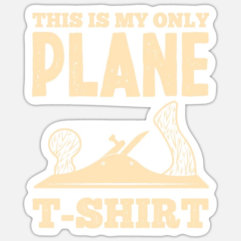 Hobel Schreiner pun - Sticker size S (10 x 10 cm) - white matte