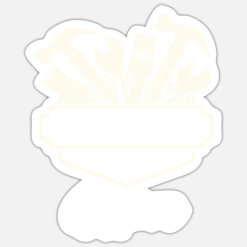 Zimmermann - Sticker Größe S (10 x 10 cm) - Mattweiß