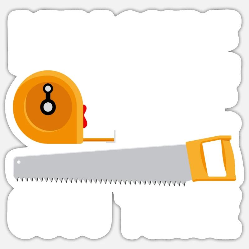 Mesurer le sciage maudit dire Sticker taille S (10 x 10 cm)
