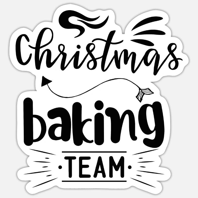 Christmas Baking Team - Sticker size S (10 x 10 cm) - white matte