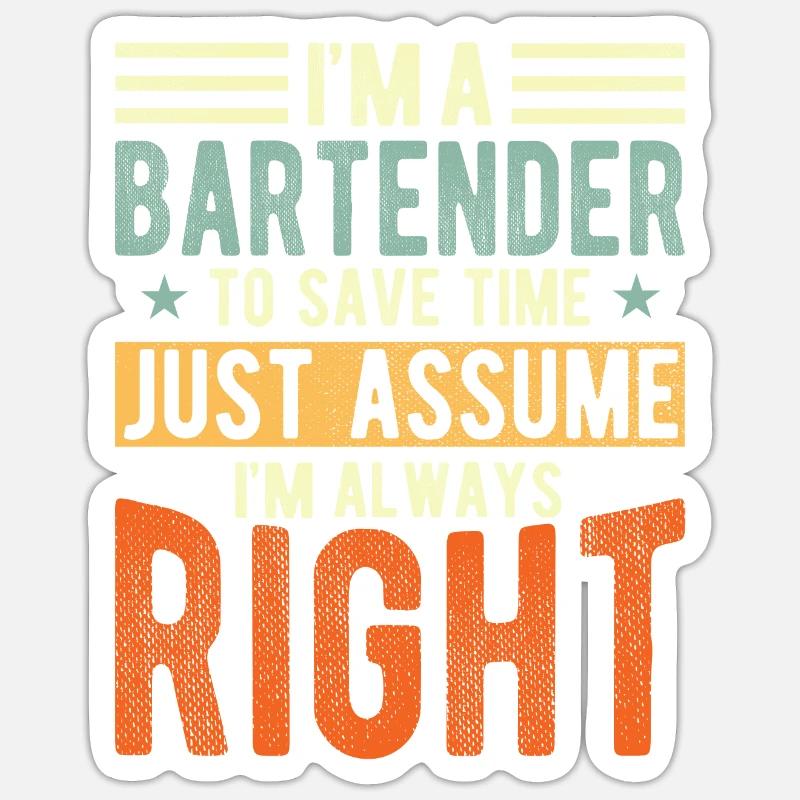 Barman Sticker taille S (10 x 10 cm)