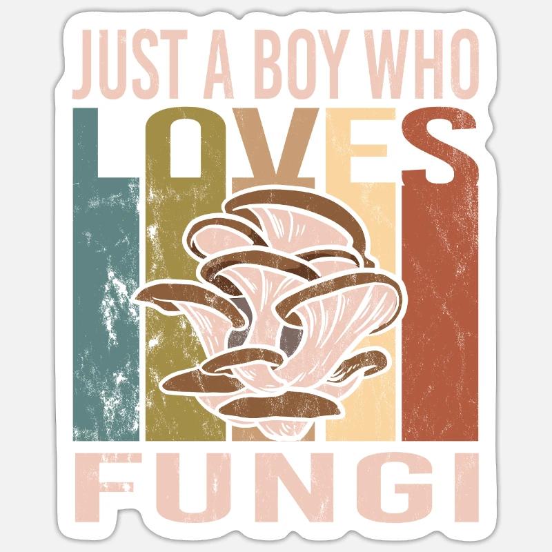 Mushroom picking Sticker size S (10 x 10 cm)