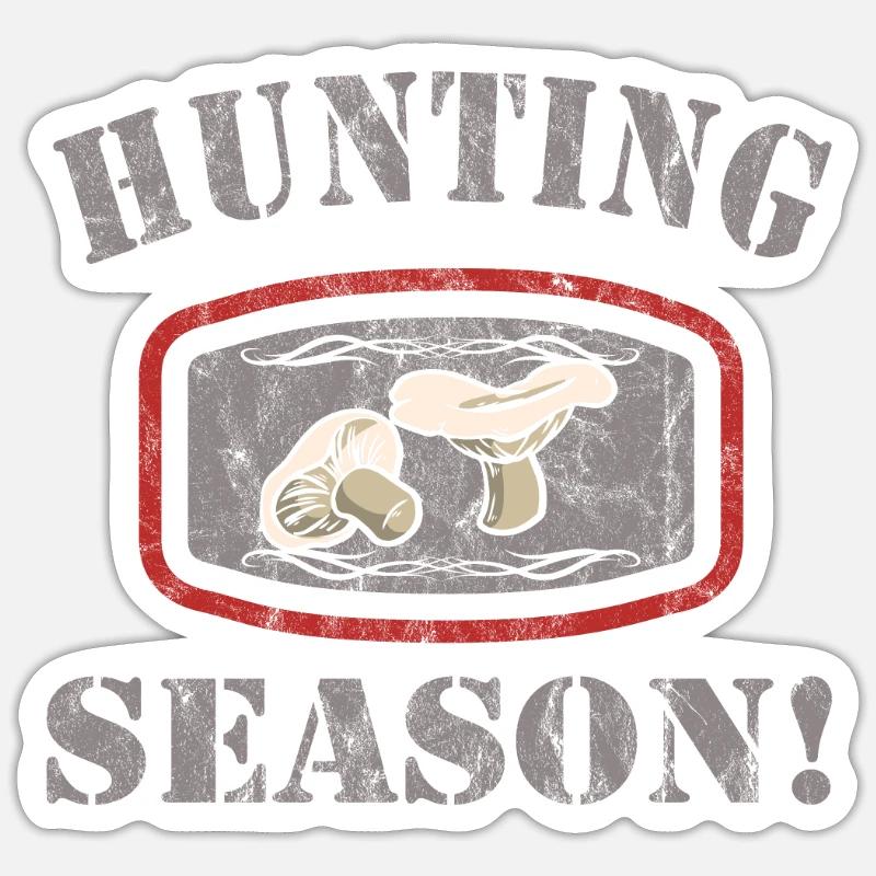 Mushroom picking Sticker size S (10 x 10 cm)