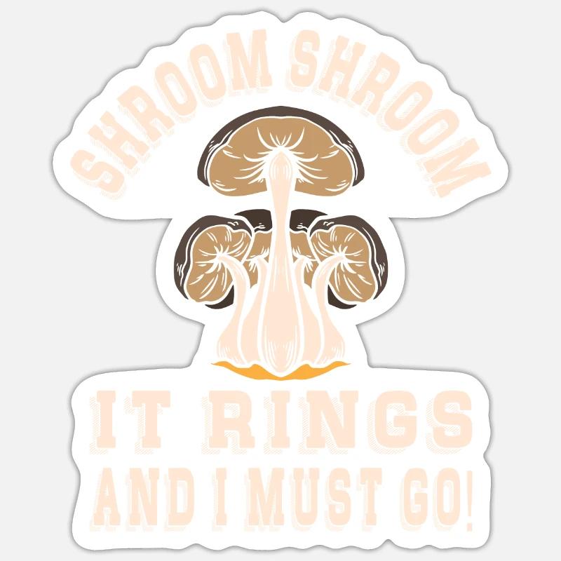 Mushroom picking Sticker size S (10 x 10 cm)
