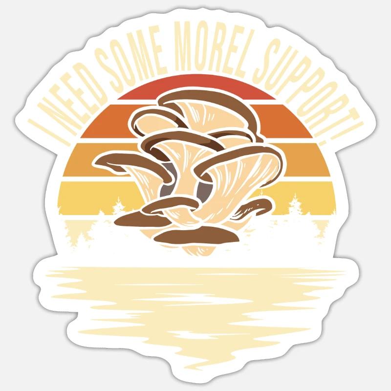 Mushroom picking Sticker size S (10 x 10 cm)