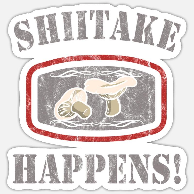 Mushroom picking - Sticker size S (10 x 10 cm) - white matte