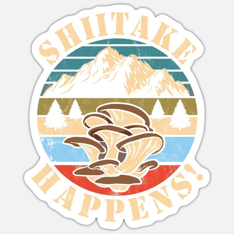 Mushroom picking Sticker size S (10 x 10 cm)