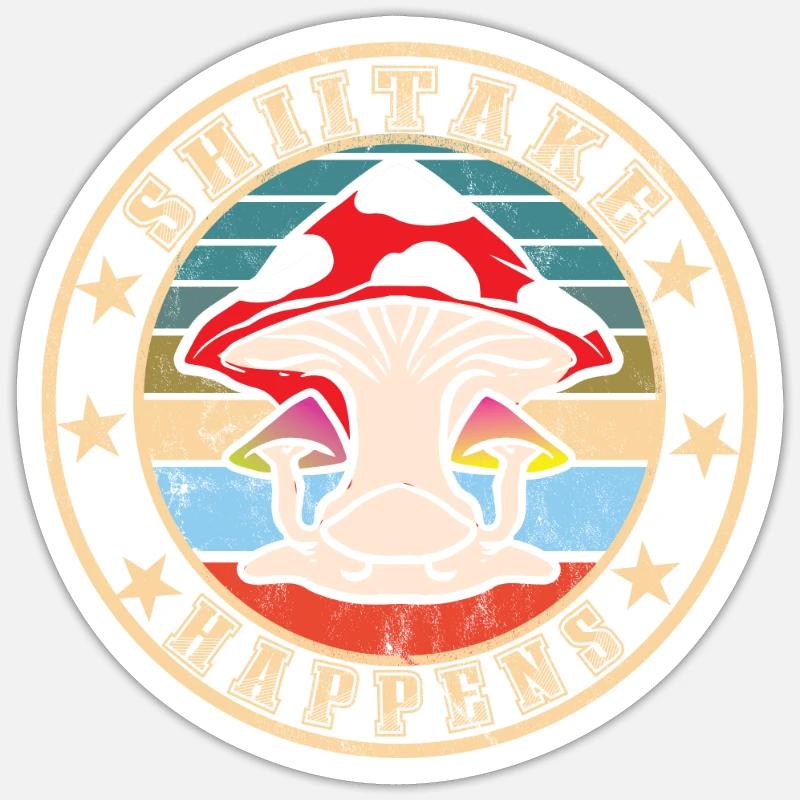 Mushroom picking Sticker size S (10 x 10 cm)