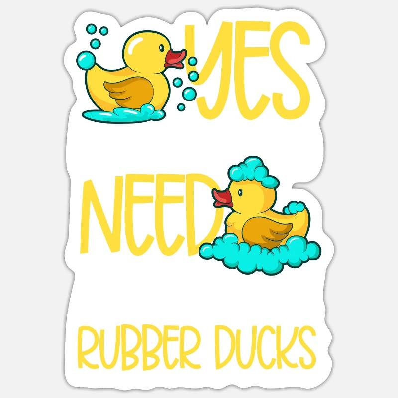 Rubber Duck Ducks Bird Hunt Duck lover Gift Idea - Sticker Größe S (10 x 10 cm) - Mattweiß