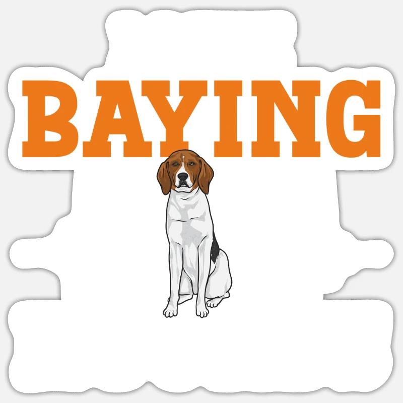Treeing Walker Coonhound - Sticker Größe S (10 x 10 cm) - Mattweiß