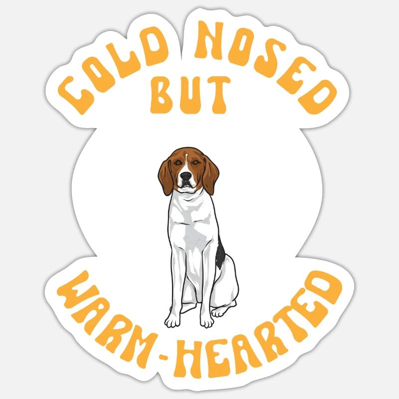 Treeing Walker Coonhound - Sticker Größe S (10 x 10 cm) - Mattweiß