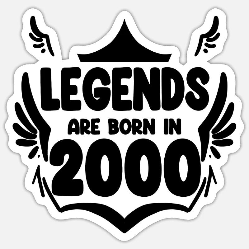 2000 - Sticker taille S (10 x 10 cm) - blanc mat