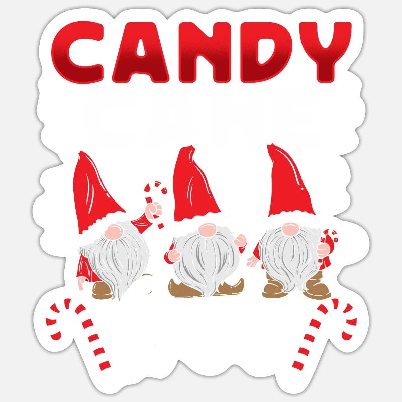 Candy Cane Crew Sticker size S (10 x 10 cm)