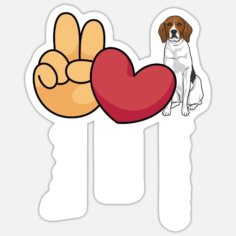 Arboriculture Walker Coonhound - Sticker taille S (10 x 10 cm) - blanc mat