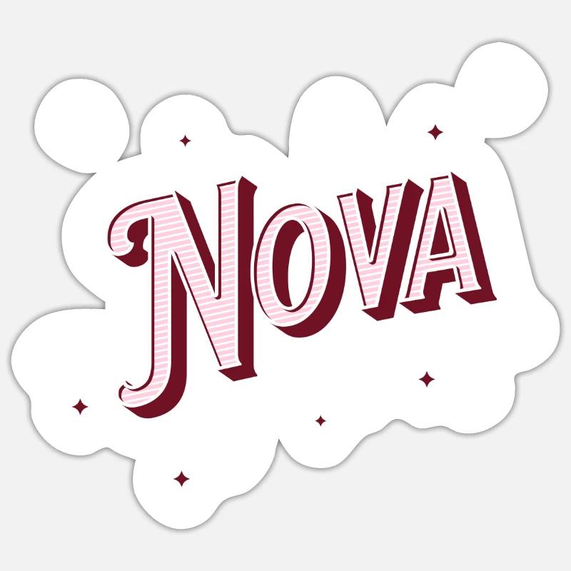 Nova name personalized - Sticker size S (10 x 10 cm) - white matte