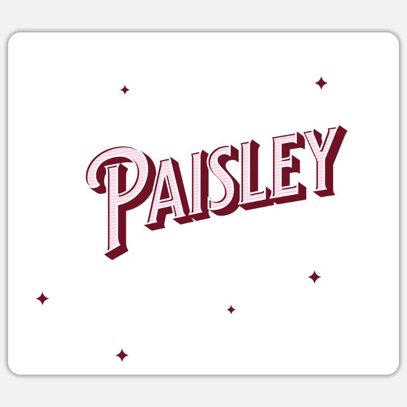 Paisley name personalized - Sticker size S (10 x 10 cm) - white matte