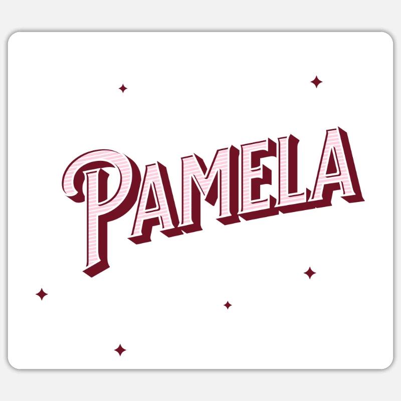 Pamela name personalized - Sticker size S (10 x 10 cm) - white matte