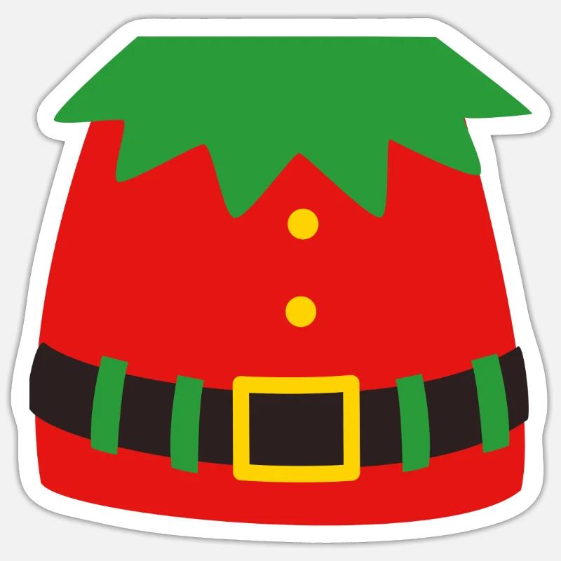 Elfenkostüm Elfe - Sticker Größe S (10 x 10 cm) - Mattweiß