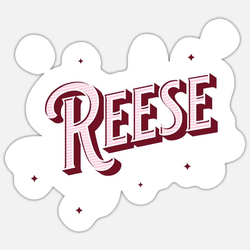 Reese name personalized - Sticker size S (10 x 10 cm) - white matte