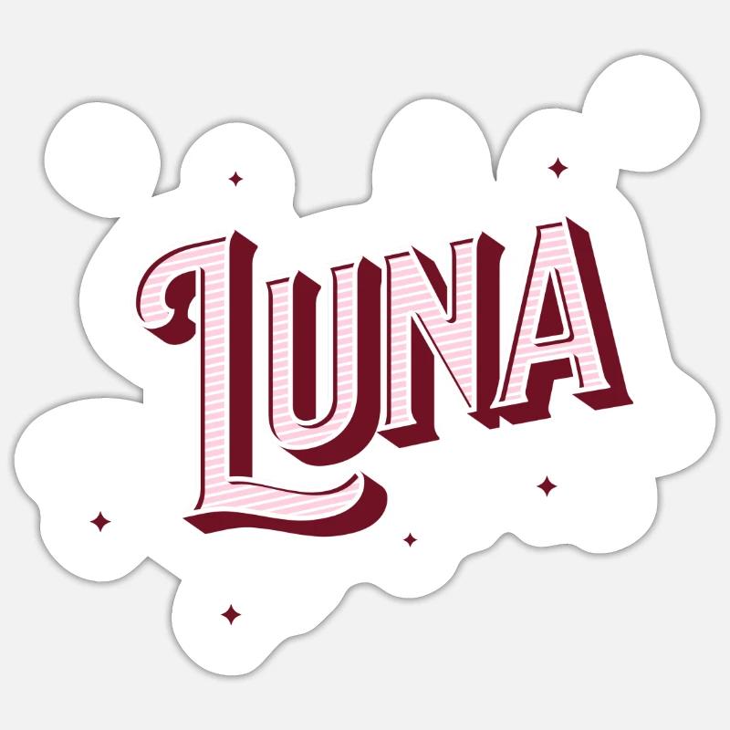 Luna name personalized Sticker size S (10 x 10 cm)