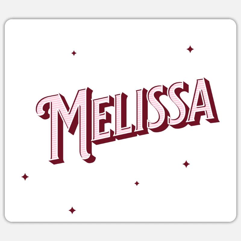Melissa name personalized Sticker size S (10 x 10 cm)