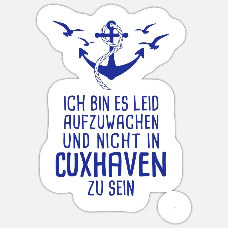 Cuxhaven - Sticker Größe S (10 x 10 cm) - Mattweiß