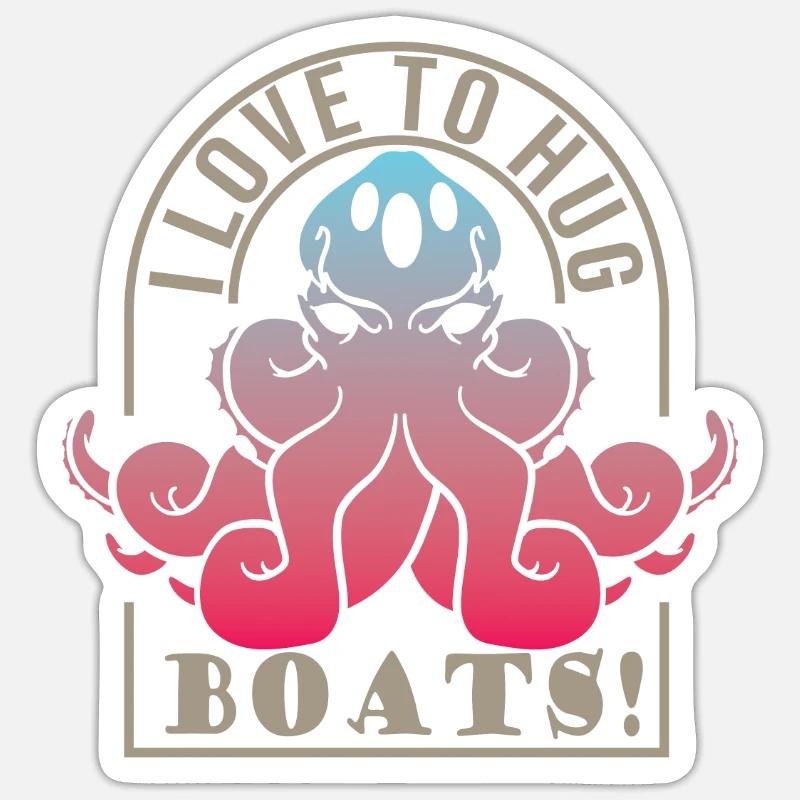 Octopus - Sticker size S (10 x 10 cm) - white matte
