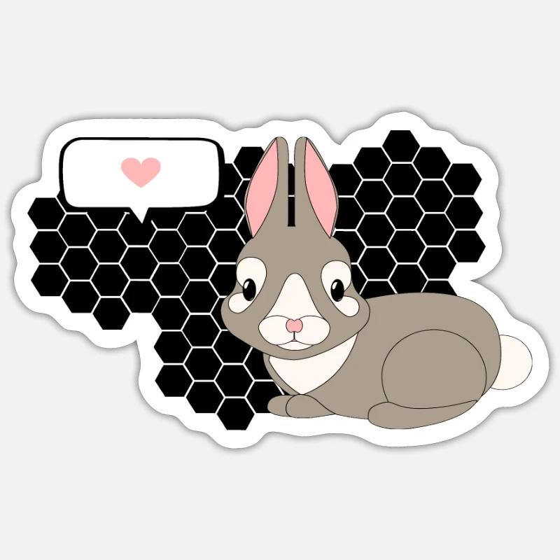 Hare - Sticker size S (10 x 10 cm) - white matte