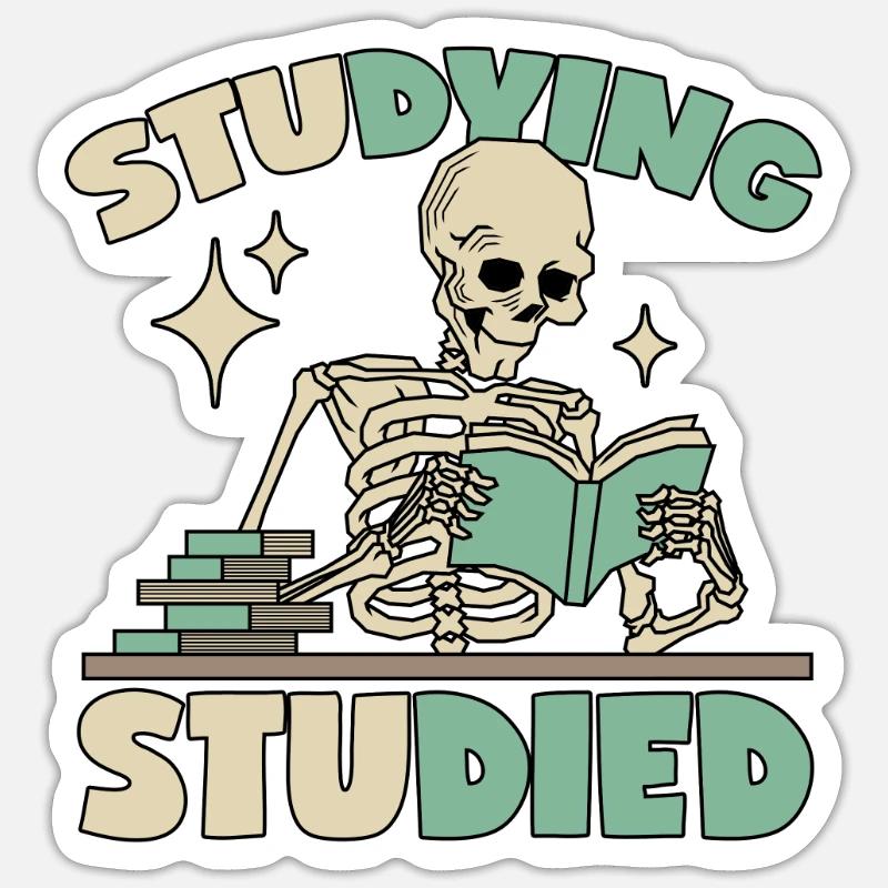 Skeleton in learning Sticker size S (10 x 10 cm)
