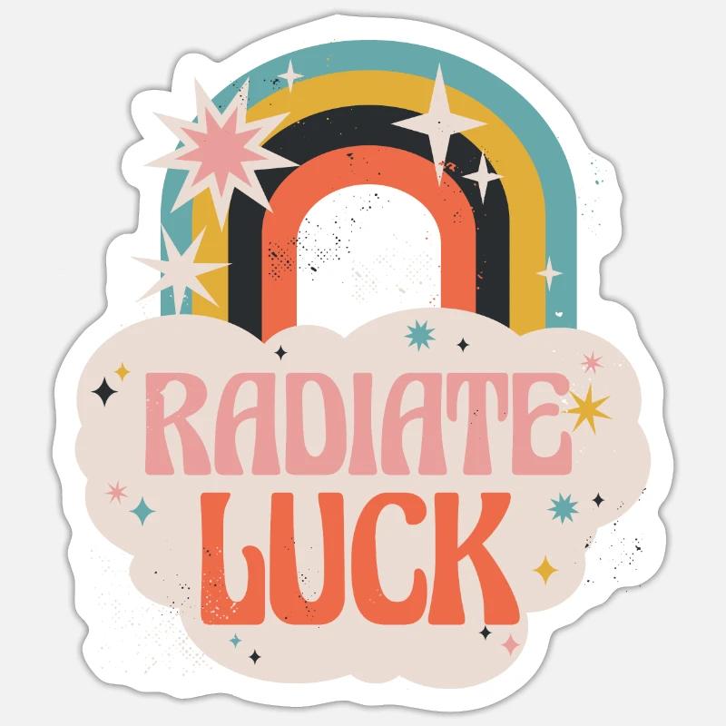 Radiate positivity Rainbow Dwarf Clouds Sticker size S (10 x 10 cm)