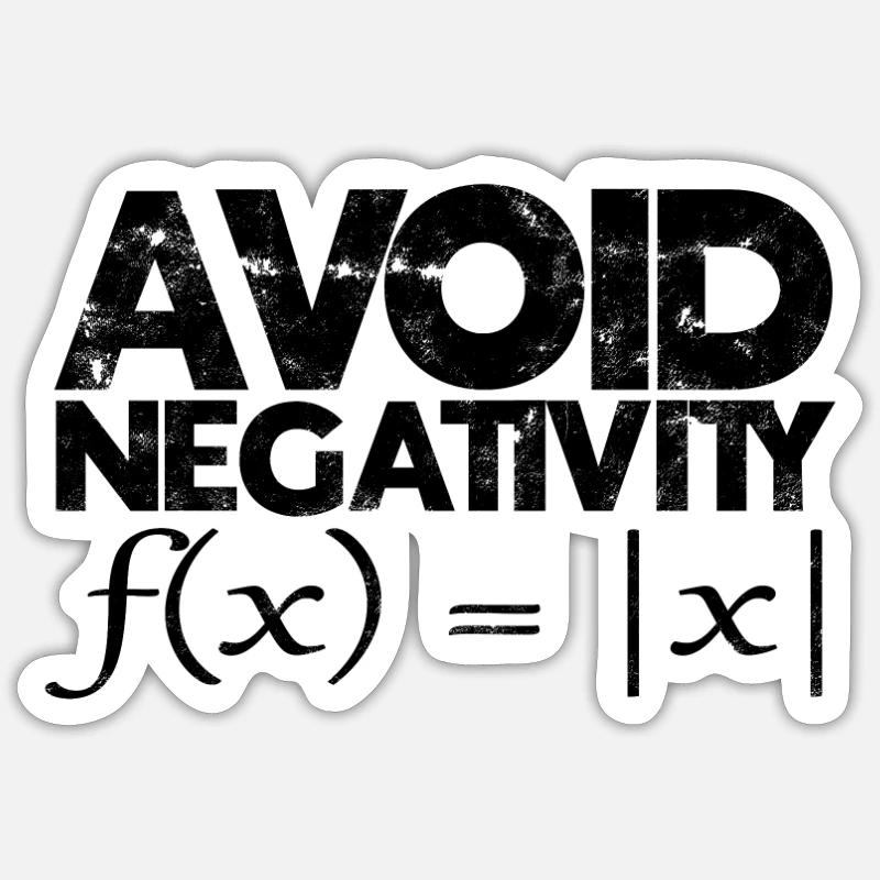 Avoid negativity - math equations Sticker size S (10 x 10 cm)
