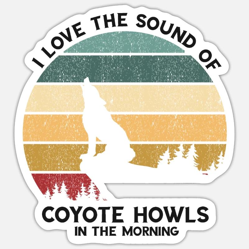 Coyote Design for Coyote Shreactors Sticker size S (10 x 10 cm)