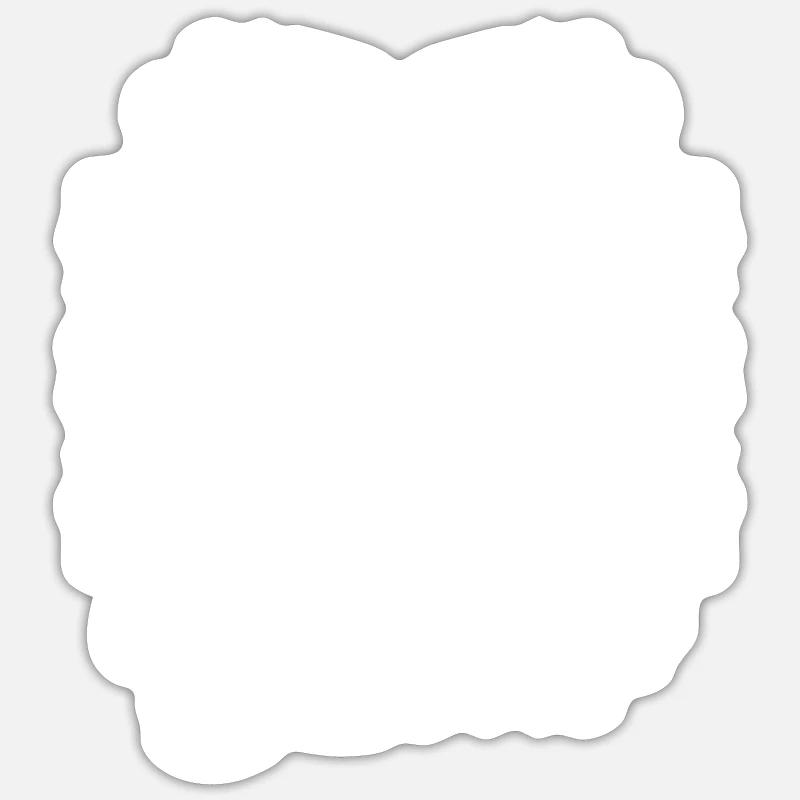 Alimenté par les mitochondries et le café - mitochondries - Sticker taille S (10 x 10 cm) - blanc mat
