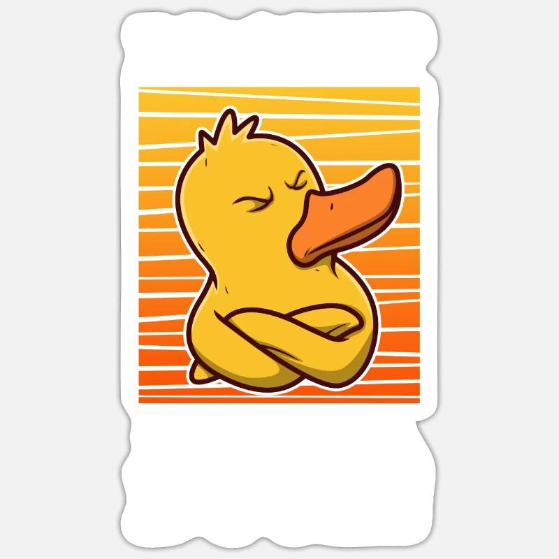 I Don't Give A Duck - Sticker Größe S (10 x 10 cm) - Mattweiß