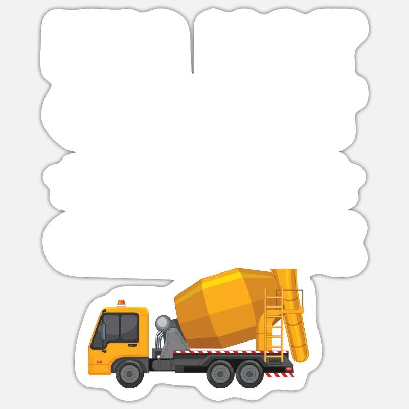 It's not cement, it's concrete - Sticker size S (10 x 10 cm) - white matte