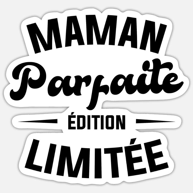 Maman parfaite édition limitée - Sticker taille S (10 x 10 cm) - blanc mat