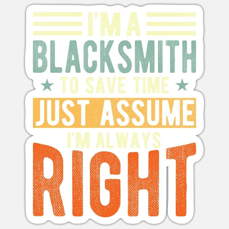 Blacksmith Sticker size S (10 x 10 cm)