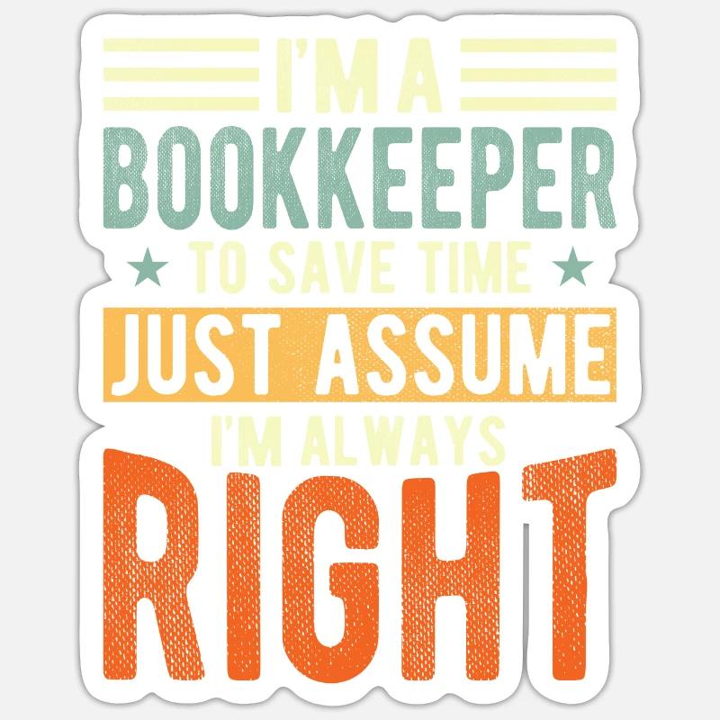 Comptable - Sticker taille S (10 x 10 cm) - blanc mat
