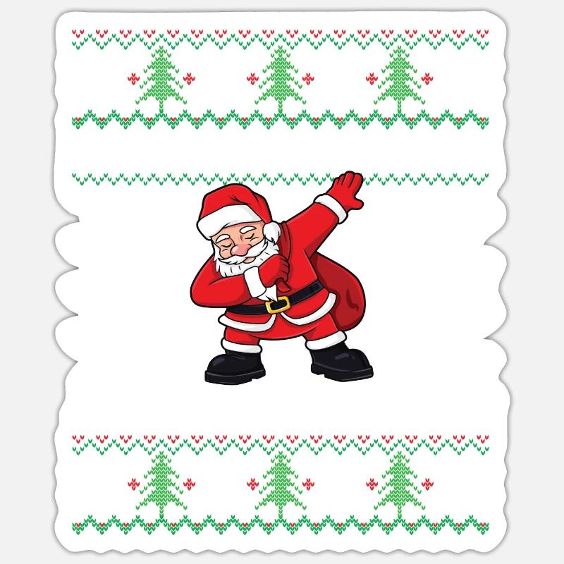 Joyeux Noël Noël - Sticker taille S (10 x 10 cm) - blanc mat