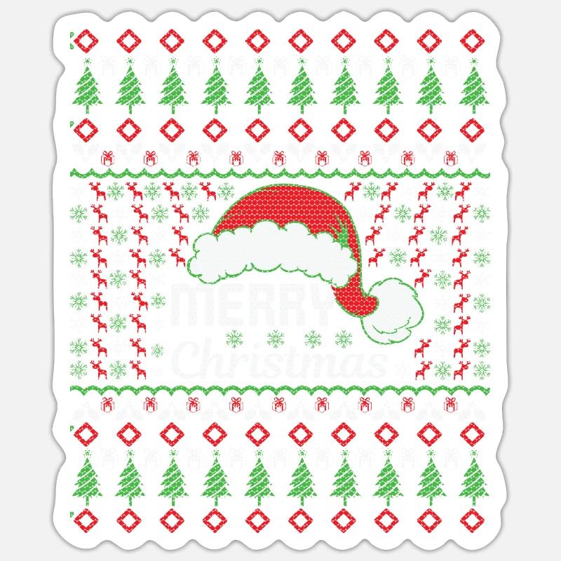 Joyeux Noël - Sticker taille S (10 x 10 cm) - blanc mat