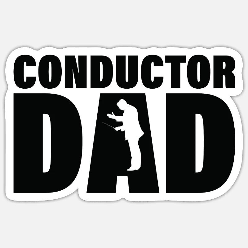 Job - Dirigent Dad Sticker Größe S (10 x 10 cm)