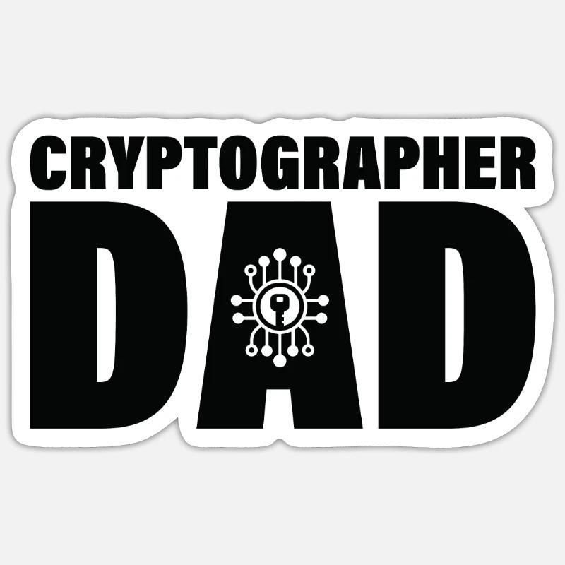 Job - Kryptograph Dad - Sticker size S (10 x 10 cm) - white matte