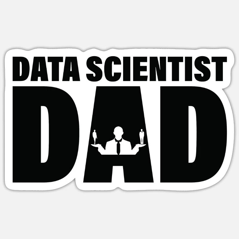 Emploi - Data Scientist Dad Sticker taille S (10 x 10 cm)