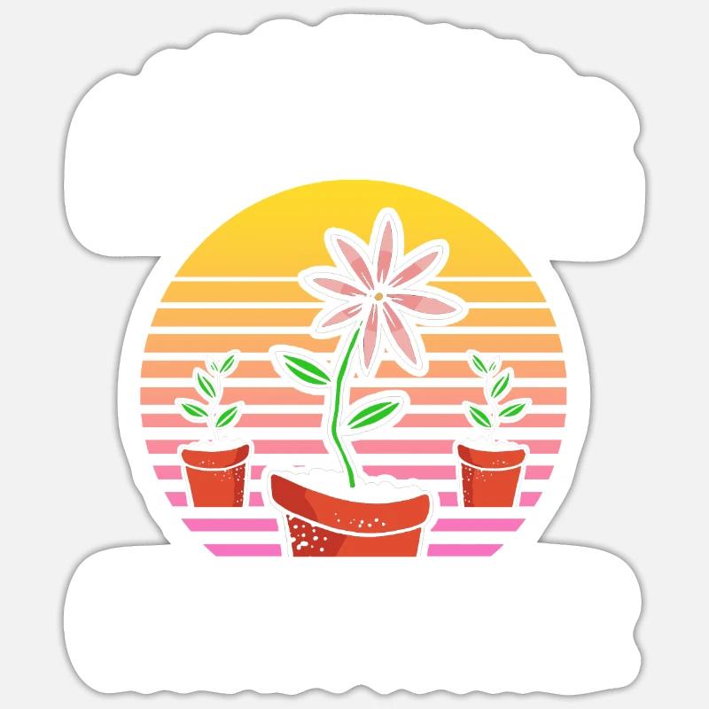 Gartenarbeit Großmutter Oma Gärtnerin Garten - Sticker Größe S (10 x 10 cm) - Mattweiß