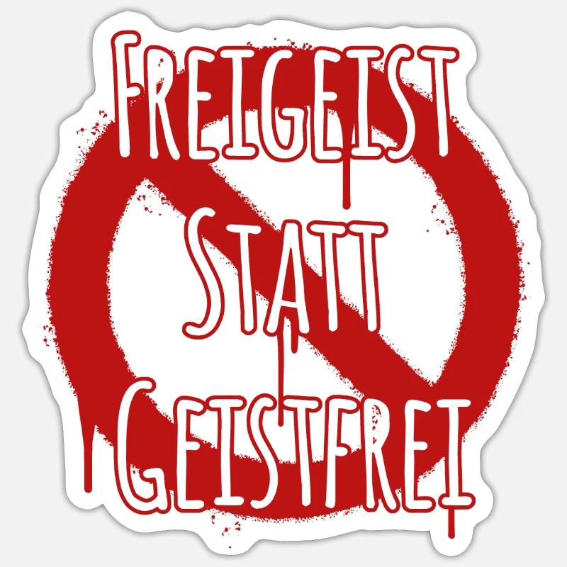 statt geistfei! Sticker Größe S (10 x 10 cm)