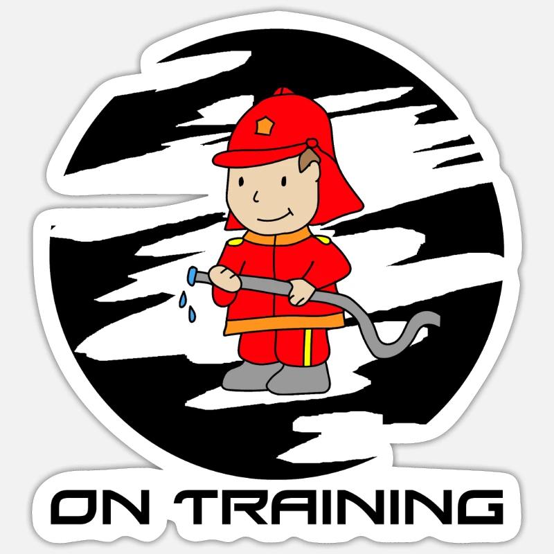 Fireman Sticker size S (10 x 10 cm)