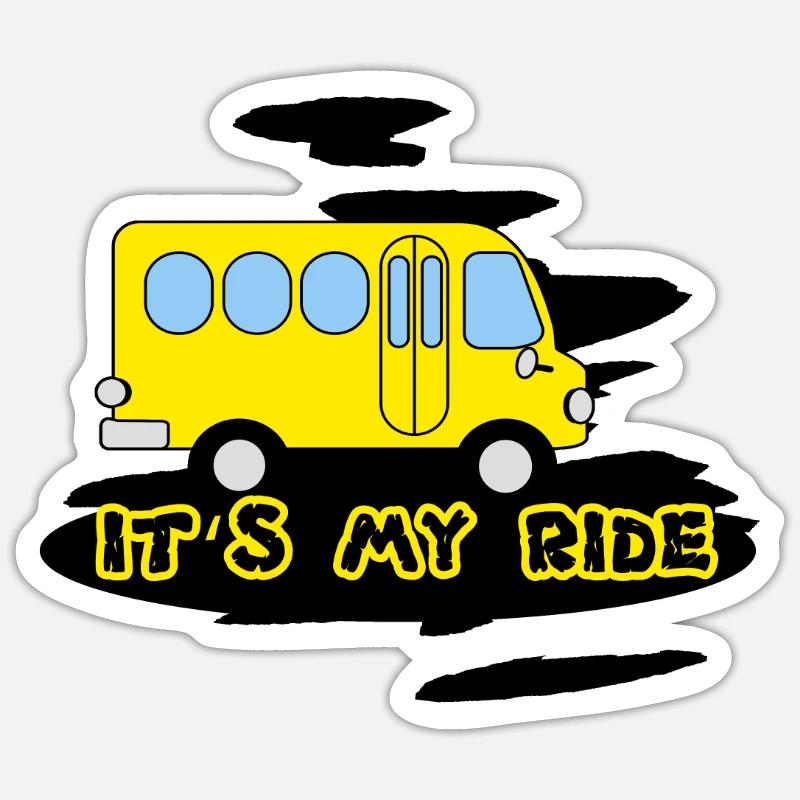 Busfahrer - Sticker Größe S (10 x 10 cm) - Mattweiß